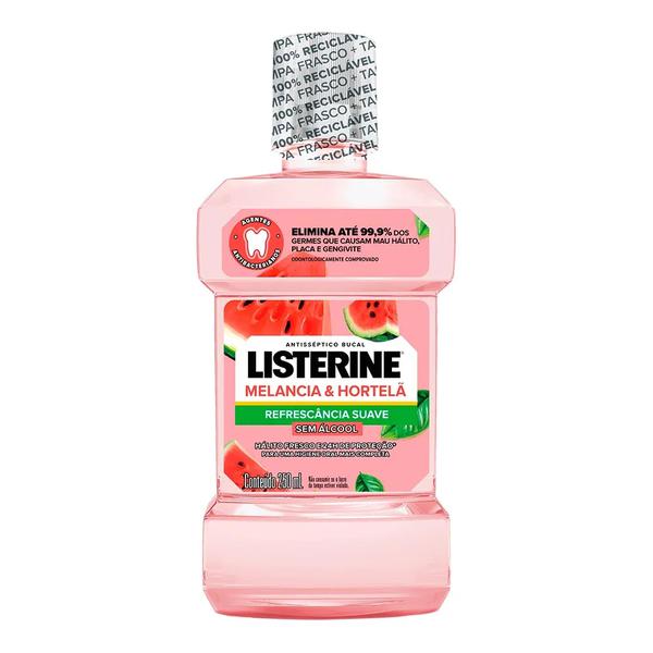 SOLUCAO BUCAL LISTERINE 250ML MELANC/HORT. ZERO