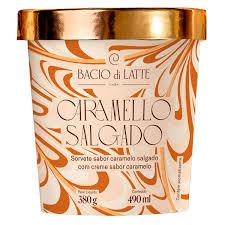 SORVETE BACIO DI LATTE 380ML CARAMELO SALGADO