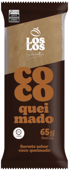 SORVETE LOS LOS MINI PALETA 65G COCO QUEIMADO