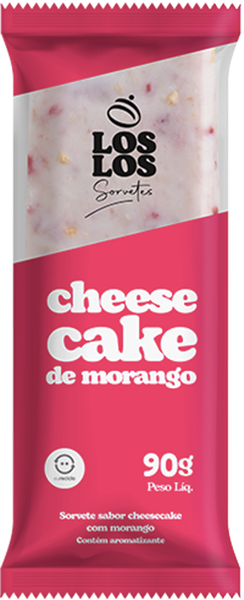 SORVETE LOS LOS PALETA 90G TRAD.CHEESE.MORANGO