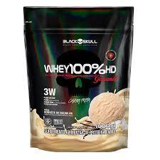 SUPLEMENTO WHEY BLACK SKULL 100% HD 900G REFIL BAUNILHA