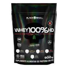 SUPLEMENTO WHEY BLACK SKULL 100% HD 900G REFIL PISTACHE