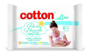 TOALHA UMED.COTTON LINE BABY 48UN
