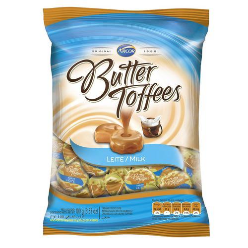 BALA BUTTER TOFFEES LEITE 100GR UN