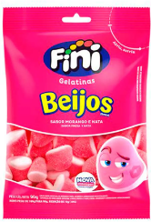 BALA FINI GELAT BEIJOS MORANGO 100GR UN