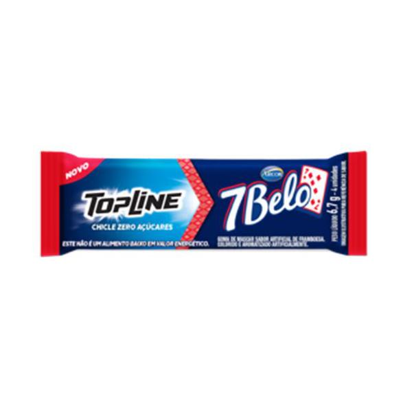CHICLETE TOPLINE ZERO ACUCAR 7 BELO  6,7GR UN