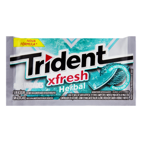 CHICLETE TRIDENT HERBAL 8GR