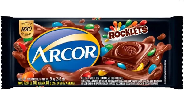 CHOC ARCOR ROCKLETS 80GR UN
