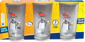 COPO VIDRO SEU LAR ZERO GRAU 250 ML C/3