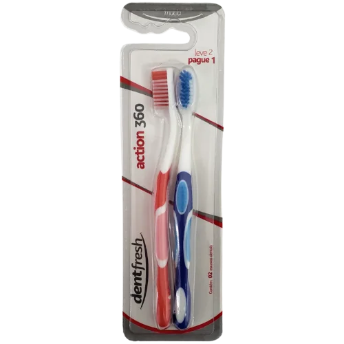 ESCOVA DENTAL ACTION 360 KIT C/2 MACIA DENTFRESH