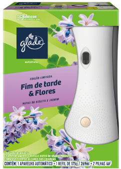 GLADE AUTOMATIC APARELHO FIM DE TARDE E FLORES 269ML