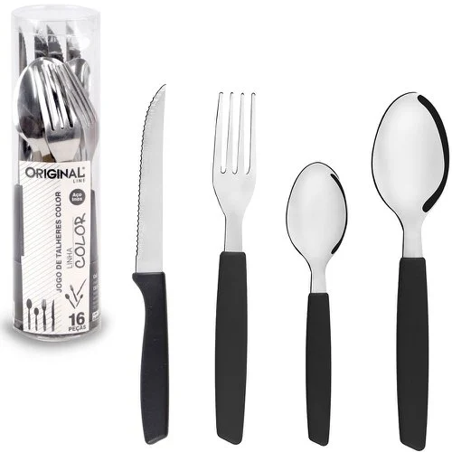 JOGO DE TALHERES INOX C/PLAST 2PCS REF HU57611