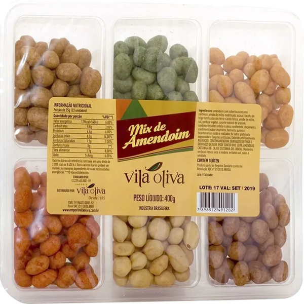 MIX DE AMENDOIM CROCANTE VILA OLIVA 400GR