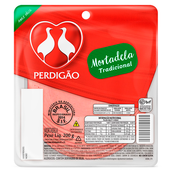 MORTADELA FATIADA PERDIGAO 200GR MBF