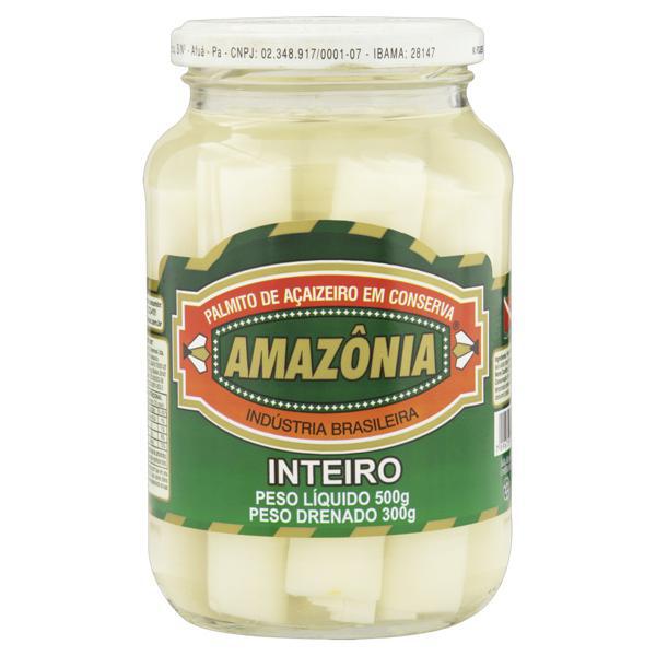PALMITO AMAZONIA INTEIRO VIDRO 300G