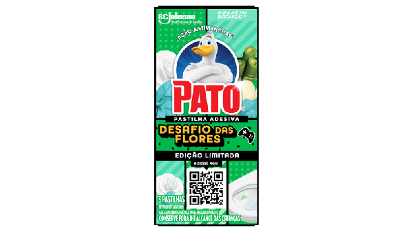 PASTILHA ADESIVA SANITARIA PATO DESAFIO DAS FLORES C/3