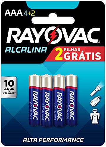 PILHA RAYOVAC ALC PALITO AAA LV6PG4