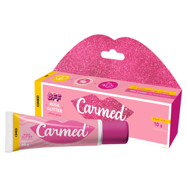 PROTETOR LABIAL CARMED ROSA GLITTER 10G