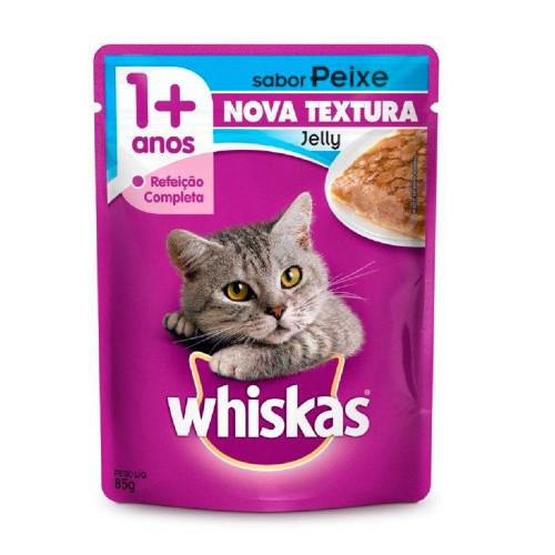 RACAO WHISKAS PEIXE 85GR SACHE JELLY