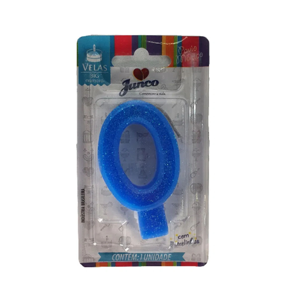 VELA SABOR DE FESTA BIG AZUL C/OURO N0