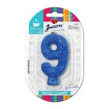 VELA SABOR DE FESTA BIG AZUL C/OURO N9
