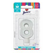 VELA SABOR DE FESTA BIG BRANCA C/OURO N8