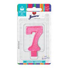 VELA SABOR DE FESTA BIG ROSA C/OURO N7