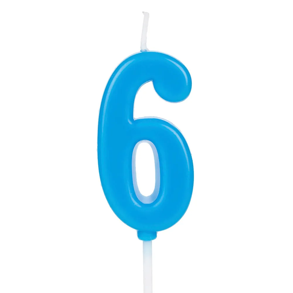 VELA  SABOR PLASTICA  AZUL N6