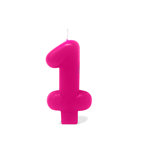 VELA  SABOR PLASTICA  ROSA N1