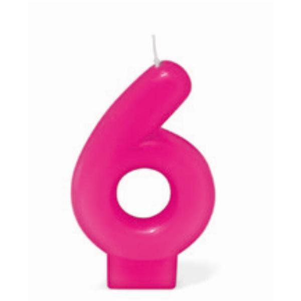 VELA  SABOR PLASTICA  ROSA N6