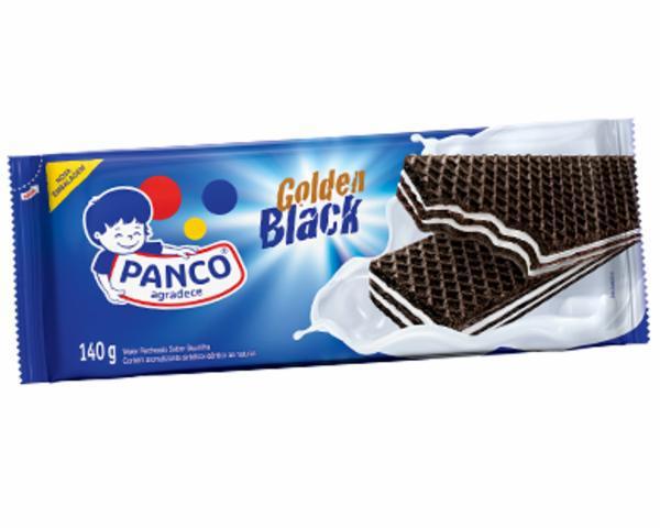 WAFER GOLDEN BLACK BAUNILHA PANCO 140 GR