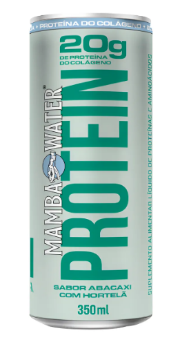 AGUA MAMBA PROTEIN 350ML ABACAXI COM HORTELA LATA