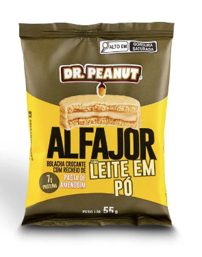 ALFAJOR DR.PEANUT 55G LEITE EM PO