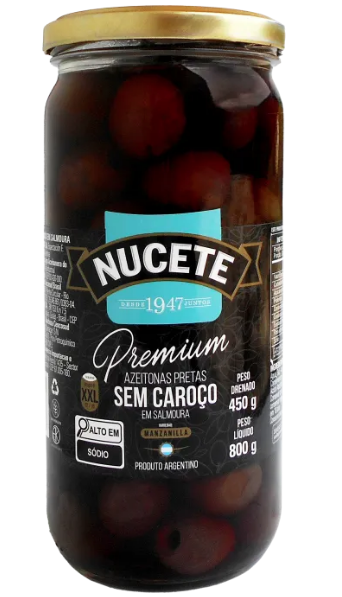 AZEITONA NUCETE 450G PRETA S/CAROCO