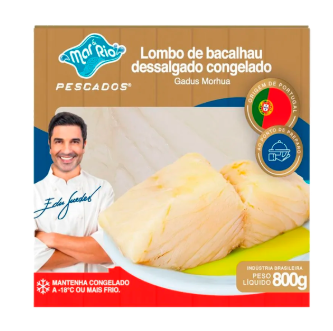 BACALHAU MORHUA MAR E RIO 900G LOMBO DES GOURMET