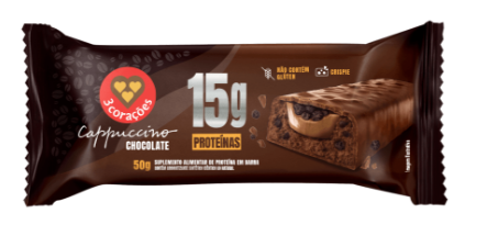 BARRA PROTEINA 3 CORACOES 15G CHOCOLATE