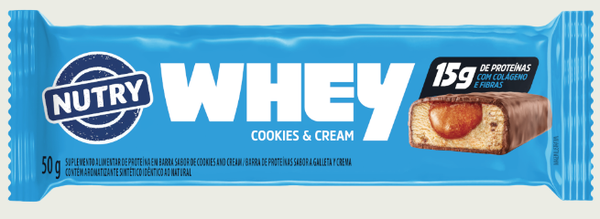 BARRA PROTEINA NUTRY WHEY 50G COOKIES E CREAM