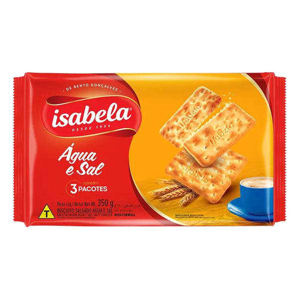 BISCOITO ÁGUA E SAL ISABELA PACOTE 400G