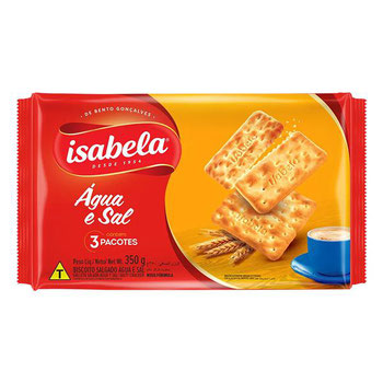 BISCOITO ÁGUA E SAL ISABELA PACOTE 400G