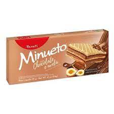 BISCOITO PARATI WAFER MINUETO CHOCOLATE E AVELÃ 115GR