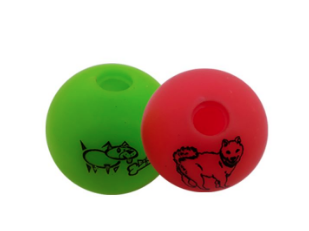 BRINQUEDO PET PERRO BOLA PORTA RACAO 75MM