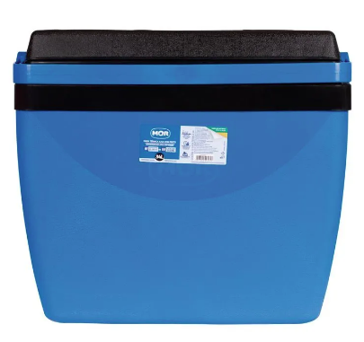 CAIXA TERMICA MOR 34L AZUL C/ PRETO