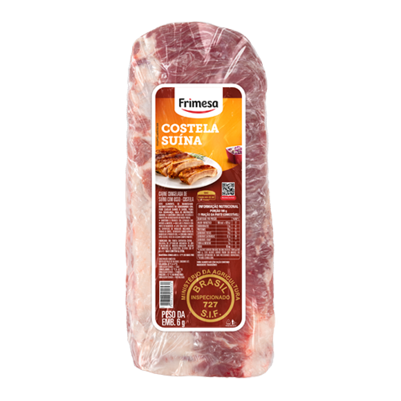 CARNE SUINA FRIMESA KG COSTELA MINGA CONGELADA C/OSSO