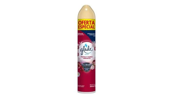 DESODORIZADOR GLADE AEROSSOL FRUTAS E FLORES VIBRANTES 360ML OFERTA ESPECIAL