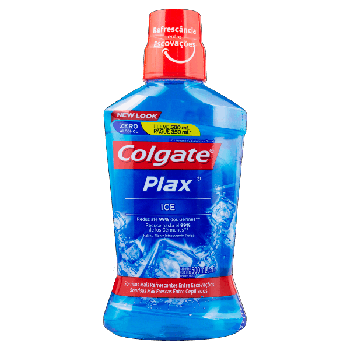 ENXAGUANTE BUCAL ZERO ÁLCOOL ICE COLGATE PLAX FRASCO LEVE 500ML PAGUE 350ML