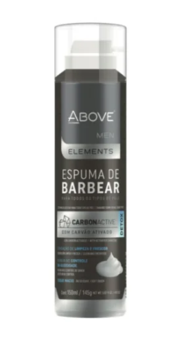 ESPUMA BARBEAR ABOVE 145G CARVÃO ATIVADO