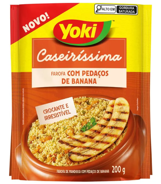 FAROFA PRONTA YOKI 200G PEDACOS DE BANANA