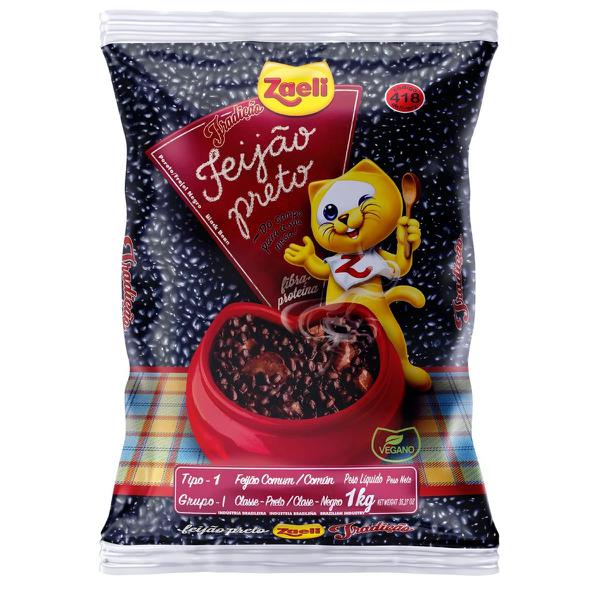 FEIJAO ZAELI PRETO TIPO 1 1KG