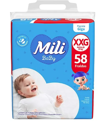 FRALDA MILI BABY GIGA XXG C/58