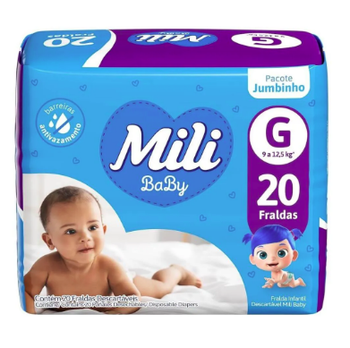FRALDA MILI BABY JUMBINHO G C/20